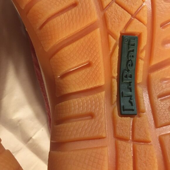 L.L. Bean Women’s Sunwashed Canvas Moc Shoes Red Size 6.5 Slip On Comfort EUC - Picture 8 of 10